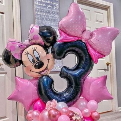 Buchet Baloane Petreceri Copii cu Minnie Mouse