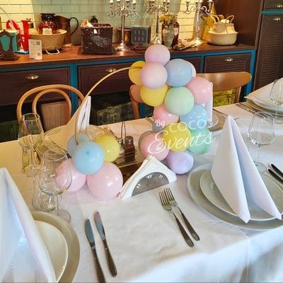 Aranajament Baloane cerc pentru masa botez