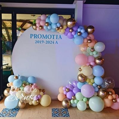 Arcada Baloane Sfarsit de an Scolar cu baloane curcubeu in Bucuresti