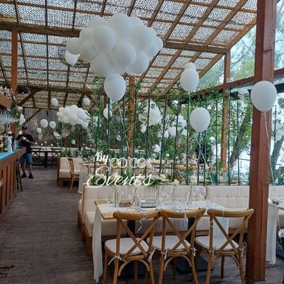 Baloane cu heliu Botez Nunta culoarea alb