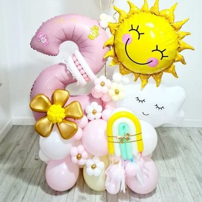 Aranajment Baloane Cifra 2 pentru Petreceri Copii