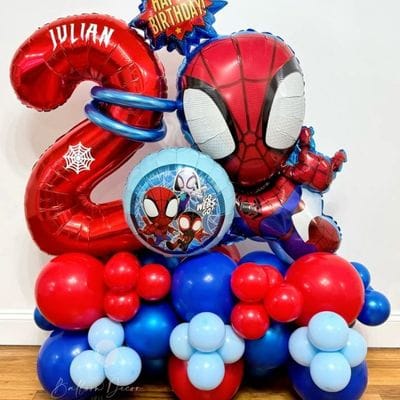 Aranjamente Baloane Ieftin cu Spiderman pentru Petreceri copii