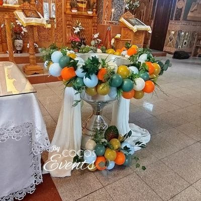 Decor baloane pentru cristelnita botez in Bucuresti Ilfov