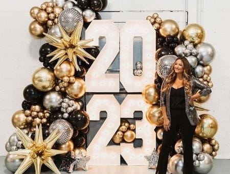 Decor cu Baloane Aurii si Argintii pentru Petrecere Revelion