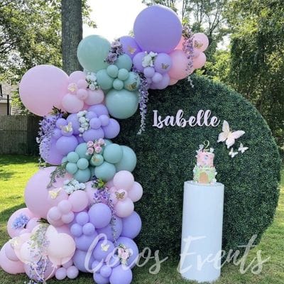 Photo Corner Baloane cu Verdeata pentru botez fetita