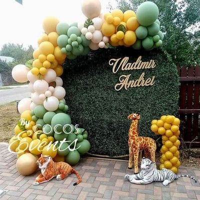 Photo Corner cu Baloane Jungle si Animalute - Petrecere Mot