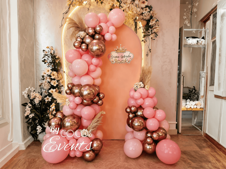 Decor Baloane Roz Botez Mic