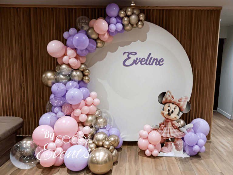 Decor balaone Botez Premium Minnie Mouse