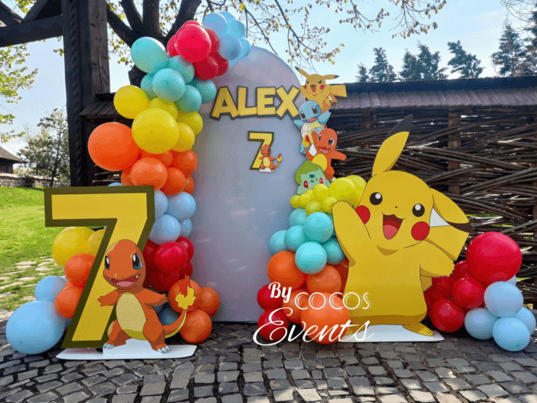 Decor balaone petreceri copii cu pikachu