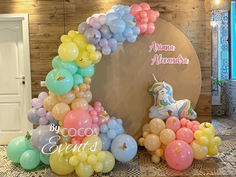Decor Baloane Botez cu Unicorn